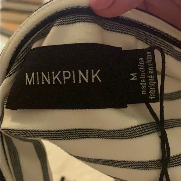 MINKPINK Striped Halter Crop Top - Picture 3 of 3